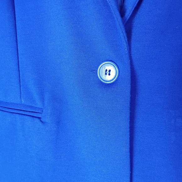 Christian Siriano Women Size L Royal Blue Blazer Office Business Casual Stylish - Picture 6 of 9